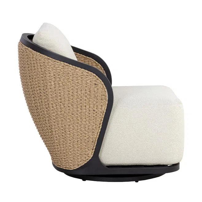 Bora Swivel Lounge Chair Louis Cream - Modern Outdoor Comfort