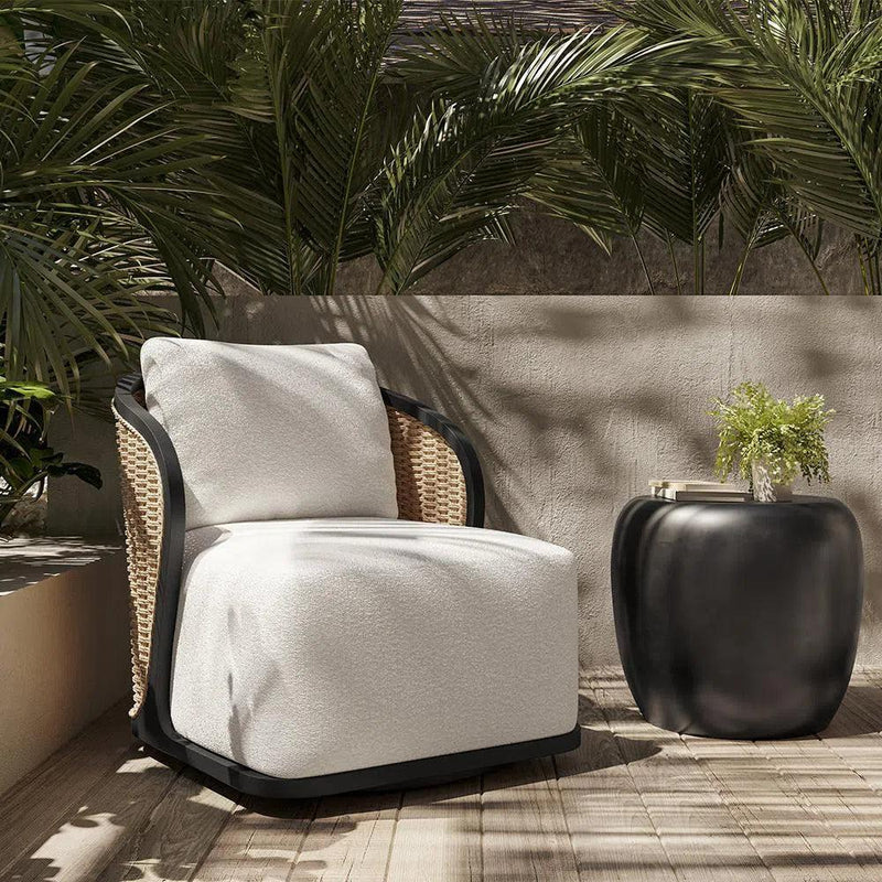 Bora Swivel Lounge Chair Louis Cream - Modern Outdoor Comfort