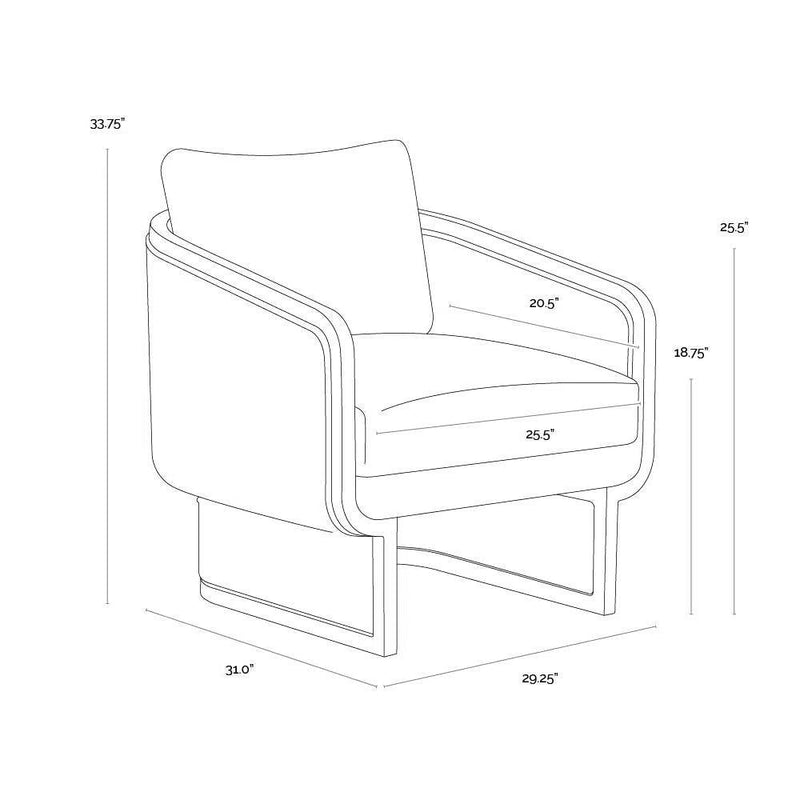 Olbia Lounge Chair Louis Cream Modern Outdoor Seating