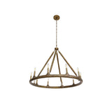 Wolfgang Chandelier Rustic Antique Brass Finish