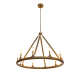 Wolfgang Chandelier Rustic Antique Brass Finish