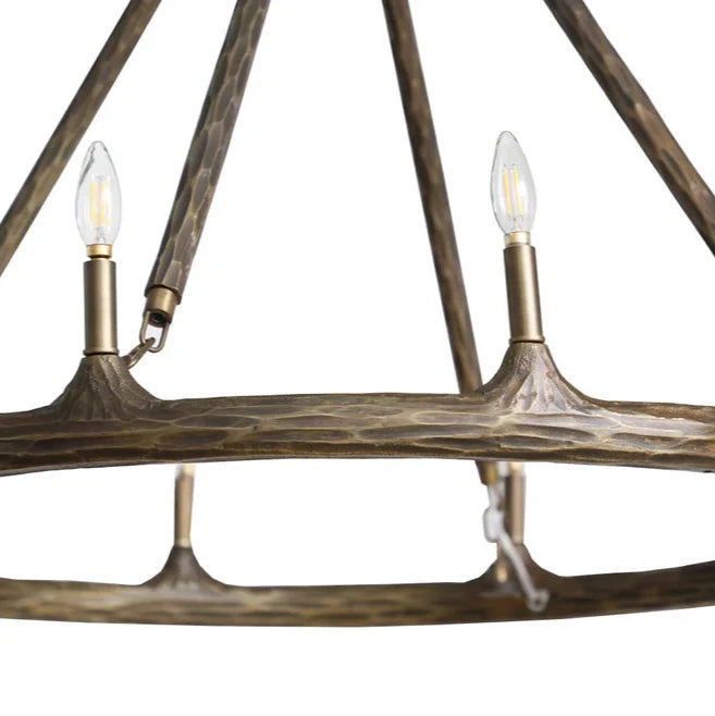 Wolfgang Chandelier Rustic Antique Brass Finish