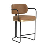 Jalen Leather Upholstered Counter Stool