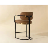 Jalen Leather Upholstered Counter Stool