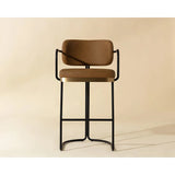 Jalen Leather Upholstered Barstool