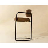 Jalen Leather Upholstered Barstool