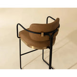 Jalen Leather Upholstered Barstool