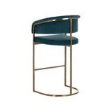 Marris Leather Upholstered Modern Barstool