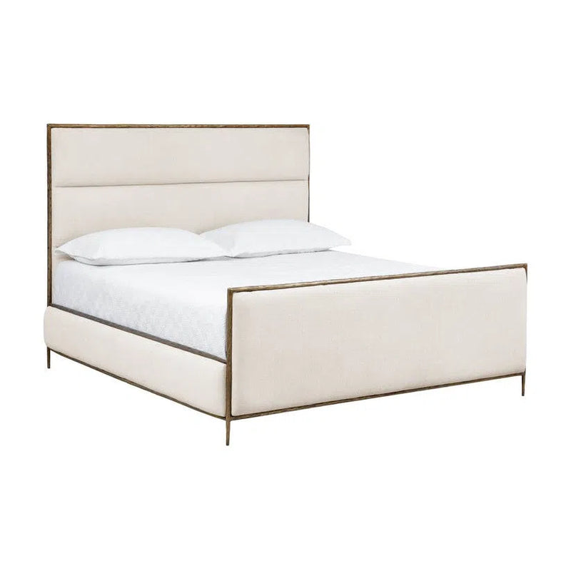 Yasmine Bed King Zenith Alabaster Stain Resistant Fabric