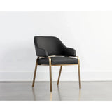 Malachi Leather Upholstered Dining Armchair