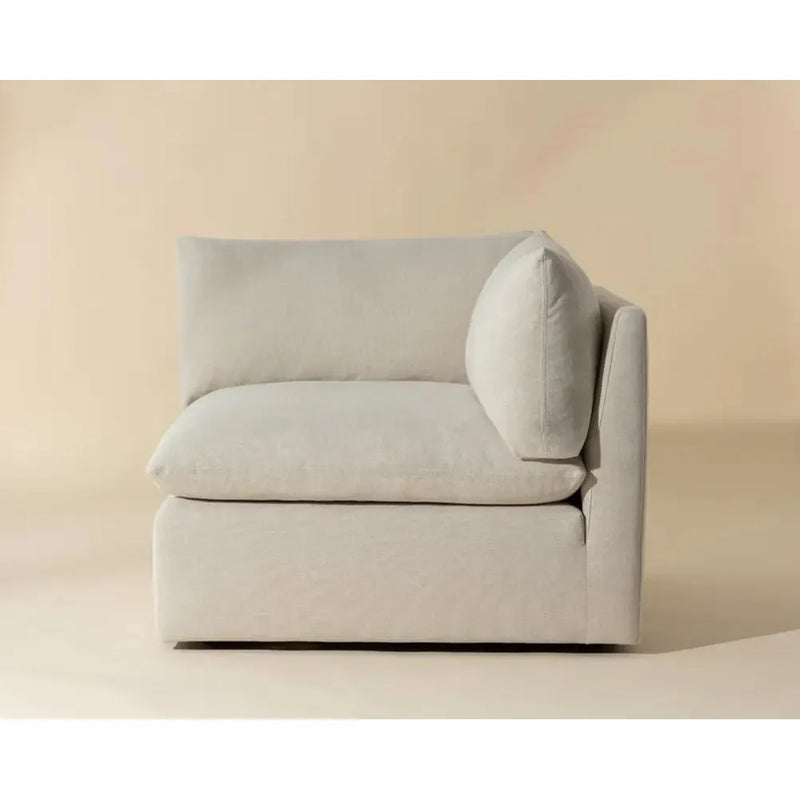 Reve Polyester Upholstered Modular Corner Chair