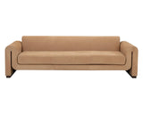 Romer Sofa Distressed Brown Nubuck Tan Leather Modern Design