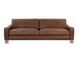 Rafael Leather Upholstered Brown Sofa