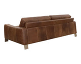 Rafael Leather Upholstered Brown Sofa