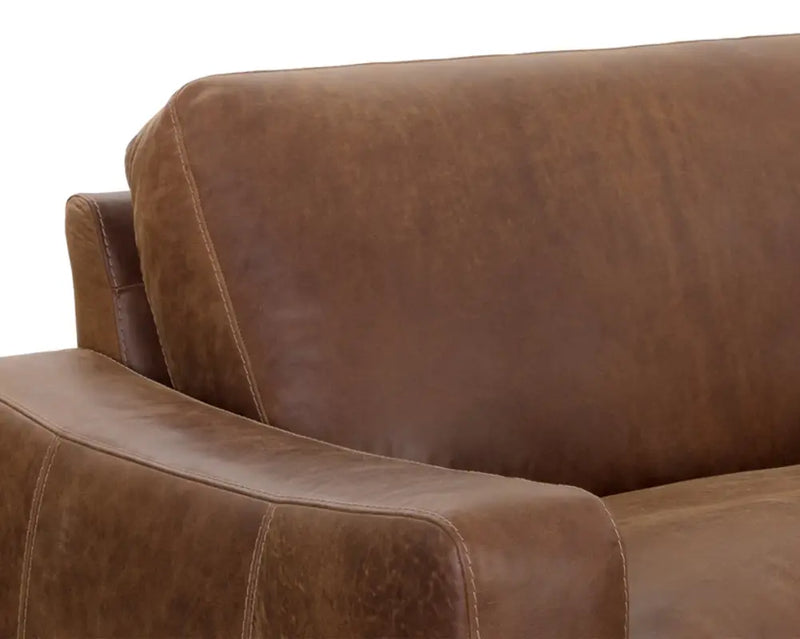 Rafael Leather Upholstered Brown Sofa