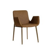 Lucano Leather Upholstered Dining Armchair