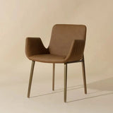 Lucano Leather Upholstered Dining Armchair