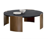 Gallus Concrete Topped Outdoor Round Coffee Table