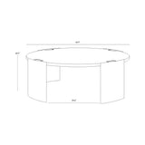 Gallus Concrete Topped Outdoor Round Coffee Table