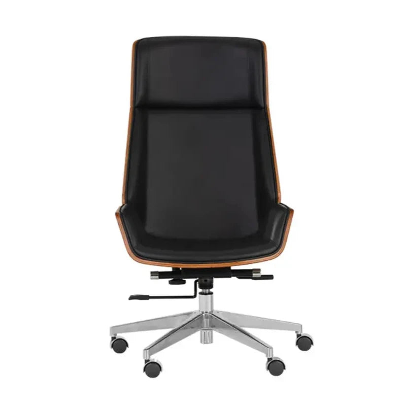 Rhett Black Leather Upholstered Office Chair