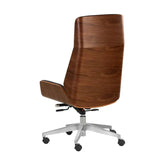 Rhett Black Leather Upholstered Office Chair