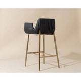 Lucano Leather Upholstered Barstool