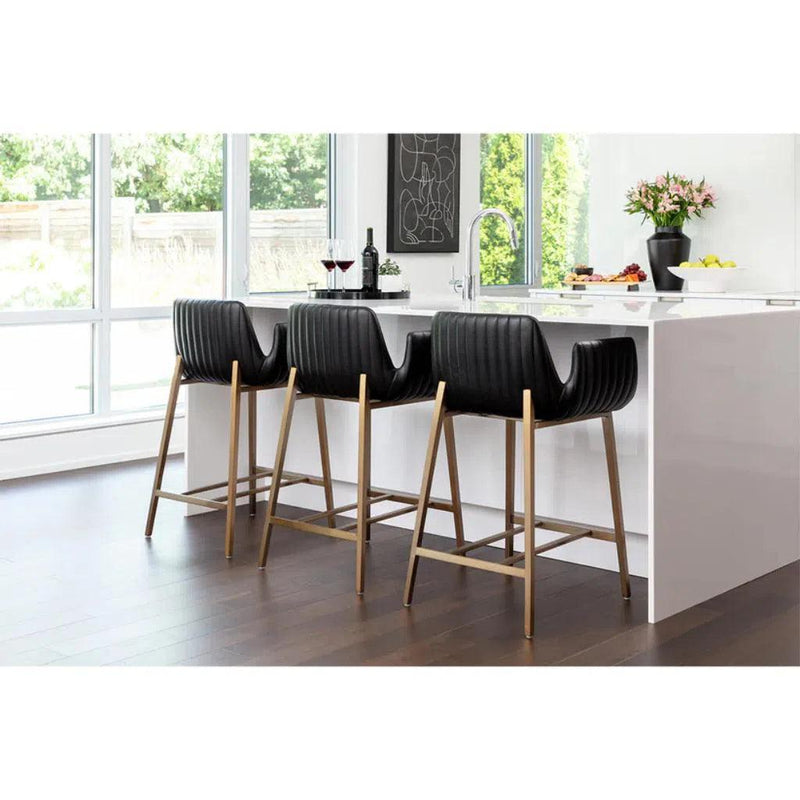 Lucano Leather Upholstered Counter Stool