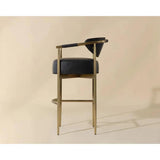 Heloise Leather Upholstered Handsome Barstool