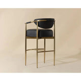 Heloise Leather Upholstered Handsome Barstool