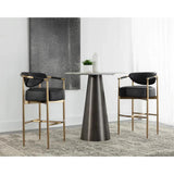 Heloise Leather Upholstered Handsome Barstool