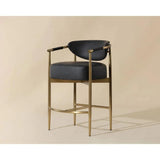 Heloise Leather Upholstered Handsome Counter Stool