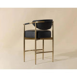 Heloise Leather Upholstered Handsome Counter Stool