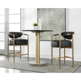 Heloise Leather Upholstered Handsome Counter Stool