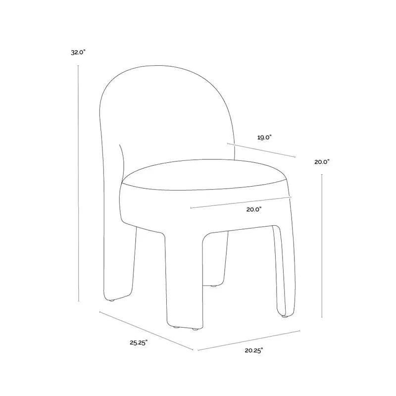 Myrtle Polyester Upholstered Dining Chair