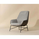 Lucier Leather Upholstered Handsome Lounge Chair