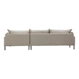 112 Inch Sectional Left Sandy Beige Grey