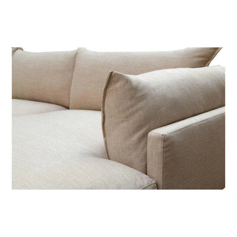 112 Inch Sectional Left Sandy Beige Grey