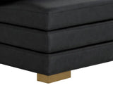 Radcliff Leather Upholstered Black Banquette