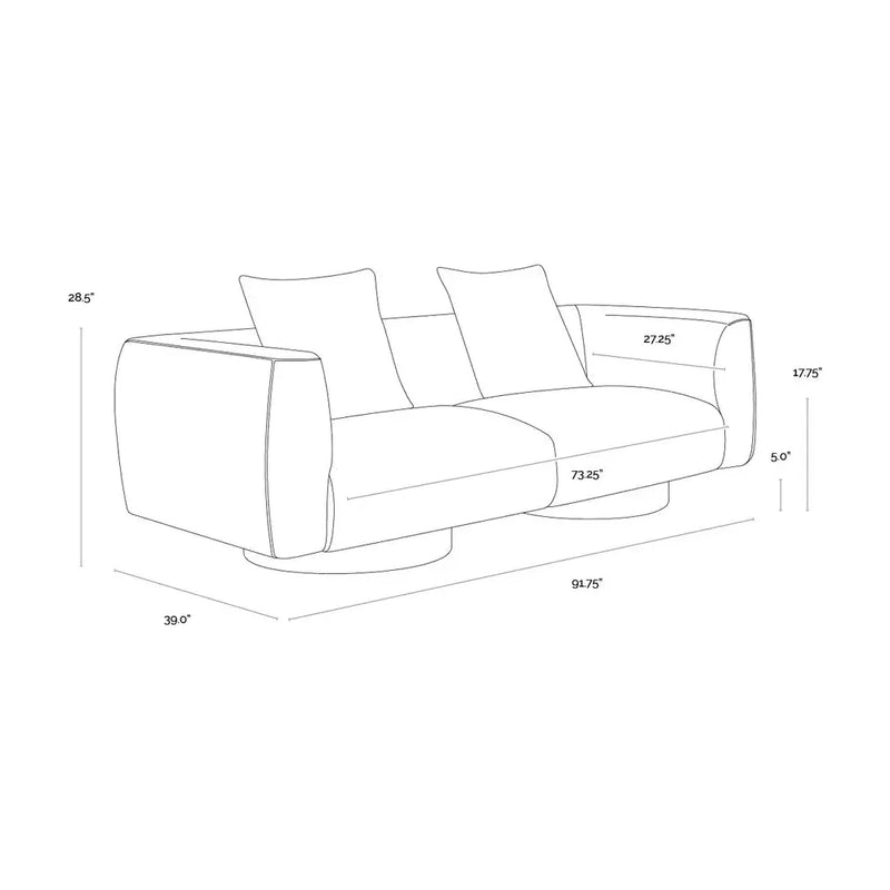 Mattis Polyester Upholstered Sofa