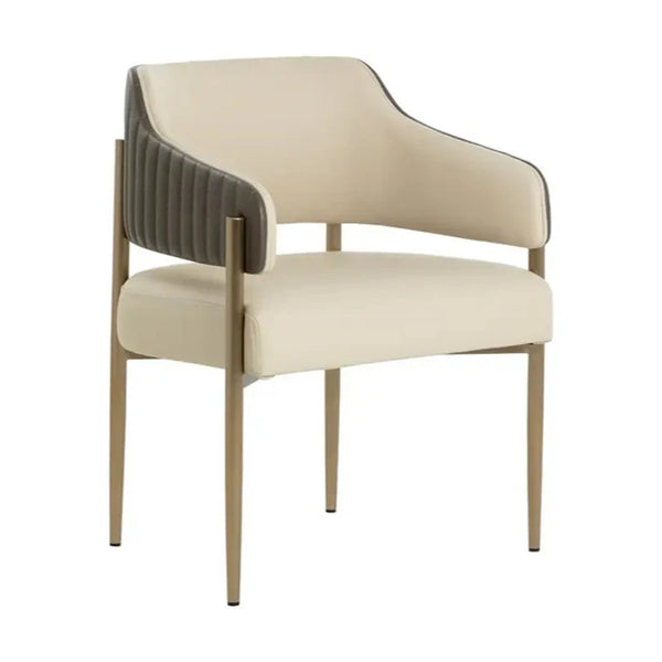 Tova Leather Upholstered Dining Armchair