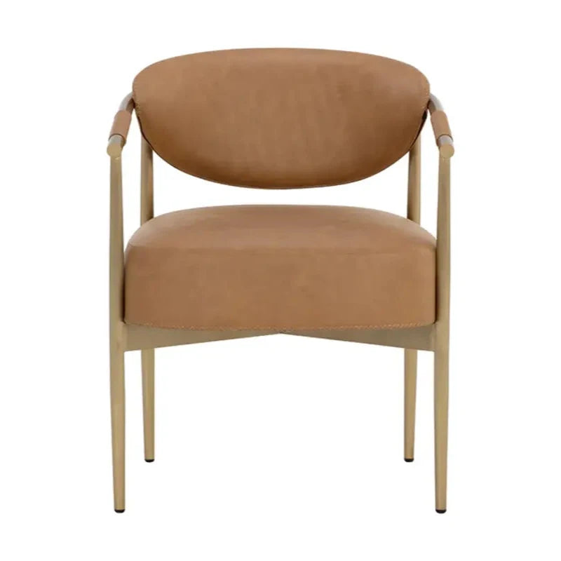 Heloise Leather Upholstered Dining Armchair