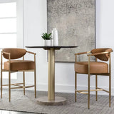 Heloise Leather Upholstered Counter Stool