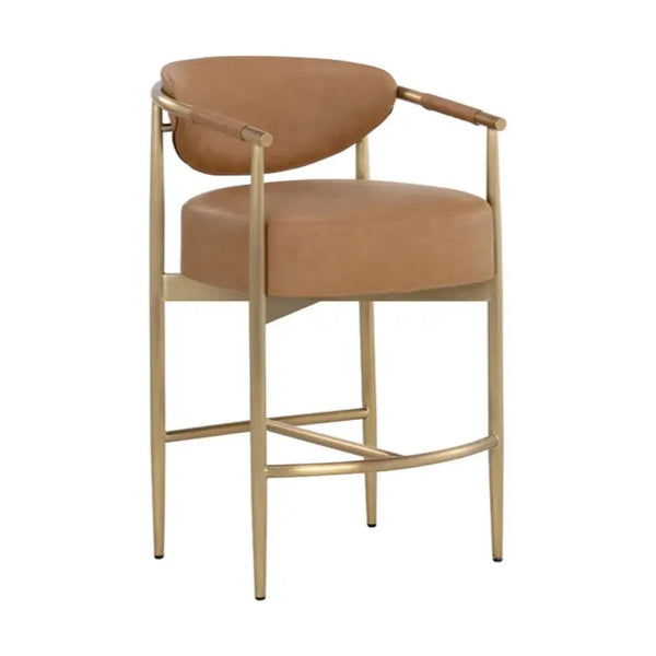 Heloise Leather Upholstered Counter Stool