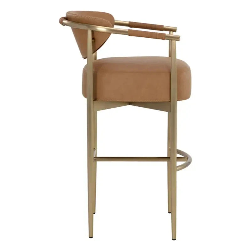 Heloise Leather Upholstered Barstool