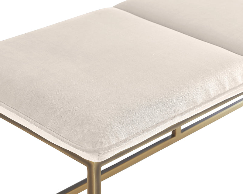 Alley Fabric Upholstered Backless Bench