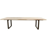 118" Live Edge Scandinavian Dining Table for 10 People Dining Tables LOOMLAN By Moe's Home