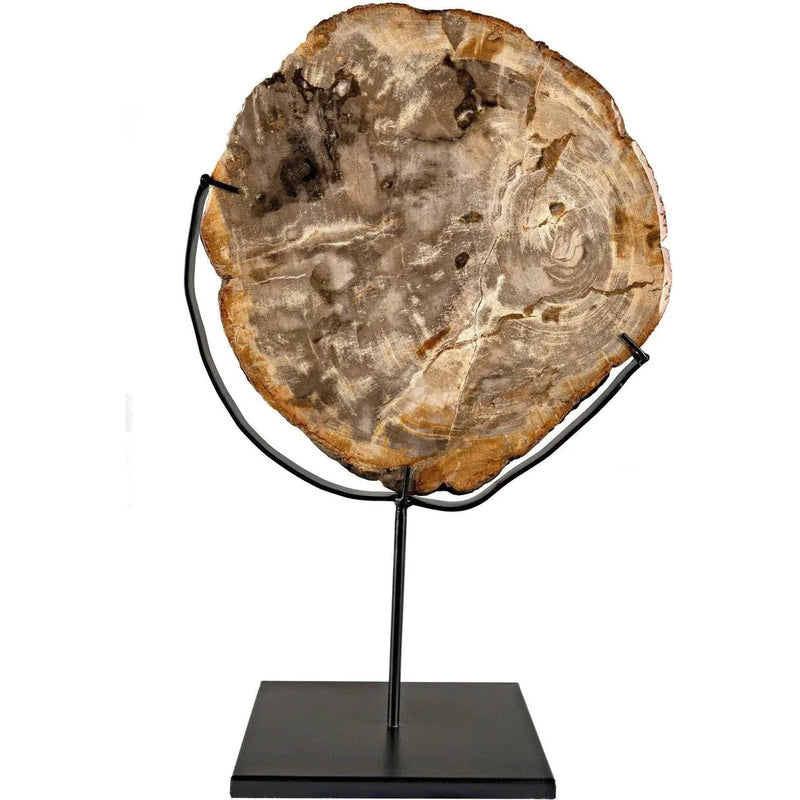 12" Wood Fossil with Stand Sculpture