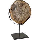 12" Wood Fossil with Stand Sculpture