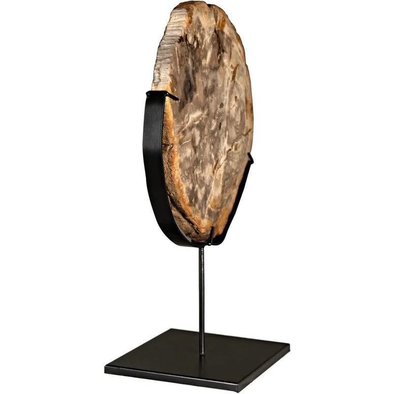 12" Wood Fossil with Stand Sculpture