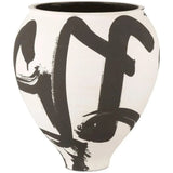 12.25 in. Kenzo Porcelain White Vase - LOOMLAN - Currey & Co - Vases & Jars